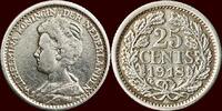 Koninkrijk der Nederlanden 25 Cents NEDERLAND (NETHERLANDS, KINGDOM) - WILHELMINA, 1890-1948 - -