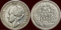 Koninkrijk der Nederlanden 25 Cents NEDERLAND (NETHERLANDS, KINGDOM) - WILHELMINA, 1890-1948 - -