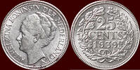 Koninkrijk der Nederlanden 25 Cents NEDERLAND (NETHERLANDS, KINGDOM) - WILHELMINA, 1890-1948 - -