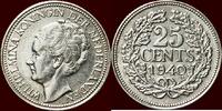 Koninkrijk der Nederlanden 25 Cents NEDERLAND (NETHERLANDS, KINGDOM) - WILHELMINA, 1890-1948 - -