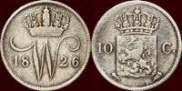 Koninkrijk der Nederlanden 10 Cents NEDERLAND (NETHERLANDS, KINGDOM) - WILLEM I, 1815-1840 - 1826, Utrecht -