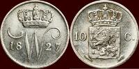 Koninkrijk der Nederlanden 10 Cents NEDERLAND (NETHERLANDS, KINGDOM) - WILLEM I, 1815-1840 - 1827, Utrecht -
