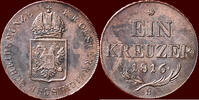 1 Kreuzer HABSBURG EMPIRE - HUNGARY - FRANZ II (I), 1792-1835 - 1816 B, Kremnitz -