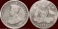 Sixpence AUSTRALIA - GEORGE V, 1910-1936 - 1916 M, Melbourne -