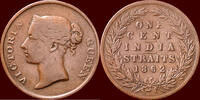 1 Cent MALAYSIA - BRITISH EMPIRE - STRAITS SETTLEMENTS - VICTORIA, 1837-1901 - -