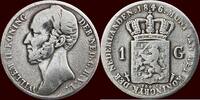Koninkrijk der Nederlanden 1 Gulden NEDERLAND (NETHERLANDS, KINGDOM) - WILLEM II, - 1846 - ZWAARD -