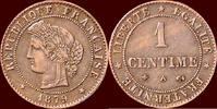 1 Centime FRANCE - THIRD REPUBLIC, 1871-1940 - 1879 A, Paris -