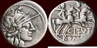 AR Denarius ROMAN REPUBLIC - CAIUS PLUTIUS - Rome -