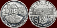 AR Penning NEDERLAND (NETHERLANDS) - BEATRIX, 1980-2013 - “25-jarig regeringsjubileum”, Utrecht -