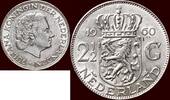 Koninkrijk der Nederlanden 2 ½ Gulden NEDERLAND (NETHERLANDS, KINGDOM) - JULIANA, 1948-1980 - -
