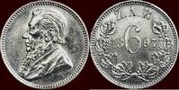 6 Pence SOUTH-AFRICA - ZUID AFRIKAANSE REPUBLIEK (TRANSVAAL), 1852-1902 - 1897, Pretoria -