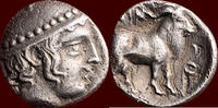 AR Diobol THRACE (THRAKIEN), AINOS - circa 410-400 BC -