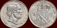 Koninkrijk der Nederlanden ½ Gulden NEDERLAND (NETHERLANDS, KINGDOM) - WILLEM III, 1849-1890 - -