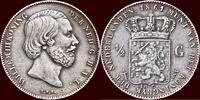 Koninkrijk der Nederlanden ½ Gulden NEDERLAND (NETHERLANDS, KINGDOM) - WILLEM III, 1849-1890 - -