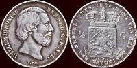 Koninkrijk der Nederlanden ½ Gulden NEDERLAND (NETHERLANDS, KINGDOM) - WILLEM III, 1849-1890 - -