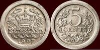 Koninkrijk der Nederlanden 5 Cents NEDERLAND (NETHERLANDS, KINGDOM) - WILHELMINA, 1890-1948 - -