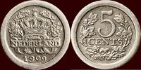 Koninkrijk der Nederlanden 5 Cents NEDERLAND (NETHERLANDS, KINGDOM) - WILHELMINA, 1890-1948 - -