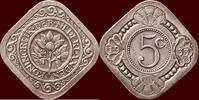 Koninkrijk der Nederlanden 5 Cents NEDERLAND (NETHERLANDS, KINGDOM) - WILHELMINA, 1890-1948 - -