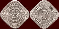Koninkrijk der Nederlanden 5 Cents NEDERLAND (NETHERLANDS, KINGDOM) - WILHELMINA, 1890-1948 - -