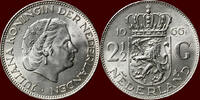 Koninkrijk der Nederlanden 2 ½ Gulden NEDERLAND (NETHERLANDS, KINGDOM) - JULIANA, 1948-1980 - -