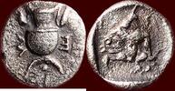 AR Obol PAMPHYLIA, ASPENDOS - circa 465-430 BC -