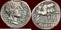AR Denarius ROMAN REPUBLIC - CNAEUS DOMITIUS AHENOBARBUS - Rome -