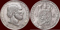 Koninkrijk der Nederlanden ½ Gulden NEDERLAND (NETHERLANDS, KINGDOM) - WILLEM III, 1849-1890 - -
