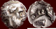 1/48 stater THRACIAN ISLANDS, THASOS - AR Tritemorion or or hemiobol, circa 411-404 BC -