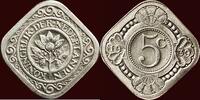 Koninkrijk der Nederlanden 5 Cents NEDERLAND (NETHERLANDS, KINGDOM) - WILHELMINA, 1890-1948 - -