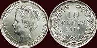 Koninkrijk der Nederlanden 10 Cents NEDERLAND (NETHERLANDS, KINGDOM) - WILHELMINA, 1890-1948 - -