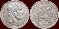 Koninkrijk der Nederlanden 2 ½ Gulden NEDERLAND (NETHERLANDS, KINGDOM) - WILLEM III, 1849-1890 - -