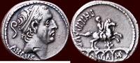 AR Denarius ROMAN REPUBLIC - LUCIUS MARCIUS PHILIPPUS (step-brother of Octavianus) - Rome -