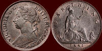 Farthing ENGLAND - UNITED KINGDOM - VICTORIA, 1837-1901 - 1881, London -