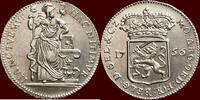 Gelderland ¼ Gulden NOORDELIJKE NEDERLANDEN (NETHERLANDS) - REPUBLIEK, 1581-1795 - GELDERLAND - of muntmeesterpenning 1756, Harderwijk -