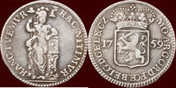 Gelderland ¼ Gulden NOORDELIJKE NEDERLANDEN (NETHERLANDS) - REPUBLIEK, 1581-1795 - GELDERLAND - of muntmeesterpenning 1759, Harderwijk -