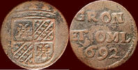 Duit NOORDELIJKE NEDERLANDEN (NETHERLANDS) - REPUBLIEK, 1591-1795 - GRONINGEN & OMMELANDEN - 1692, Groningen -