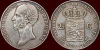 Koninkrijk der Nederlanden 2 ½ Gulden NEDERLAND (NETHERLANDS, KINGDOM) - WILLEM II, 1840-1849 - -