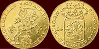 14 gulden 1763 NOORDELIJKE NEDERLANDEN (NETHERLANDS) - REPUBLIEK, 1581-1795 - HOLLAND - Gouden vz / unz