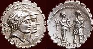 AR Denarius (70 BC) ROMAN REPUBLIC - QUINTUS FUFIUS CALENUS & PUBLIUS MUCIUS SCAEVOLA CORDUS -  ser cf. NAC, auction 63, lot 221 (in xf+ SFR 2.25...