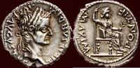 Roman Empire AR Denarius (14-37) TIBERIUS, 14-37 - Lugdunum - SUPURB TRIBUTE PENNY vz à vz+