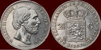 Koninkrijk der Nederlanden 2 ½ Gulden NEDERLAND (NETHERLANDS, KINGDOM) - WILLEM III, 1849-1890 - -