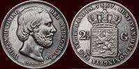 Koninkrijk der Nederlanden 2 ½ Gulden NEDERLAND (NETHERLANDS, KINGDOM) - WILLEM III, 1849-1890 - -