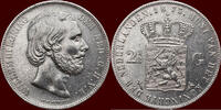 Koninkrijk der Nederlanden 2 ½ Gulden NEDERLAND (NETHERLANDS, KINGDOM) - WILLEM III, 1849-1890 - -
