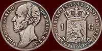 Koninkrijk der Nederlanden 1 Gulden NEDERLAND (NETHERLANDS, KINGDOM) - WILLEM II, 1840-1849 - -