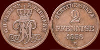 2 Pfennige GERMANY - BIRKENFELD - NICOLAUS FRIEDRICH PETER, 1853-1900 - 1858 B, Hannover -