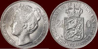 Koninkrijk der Nederlanden 2 ½ Gulden NEDERLAND (NETHERLANDS, KINGDOM) - WILHELMINA, 1890-1948 - -