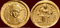 Roman Empire AV Solidus THEODOSIUS II, 402-450 - Constantinopolis -