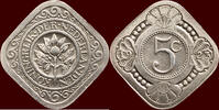 Koninkrijk der Nederlanden 5 Cents NEDERLAND (NETHERLANDS, KINGDOM) - WILHELMINA, 1890-1948 - -