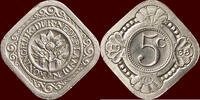 Koninkrijk der Nederlanden 5 Cents NEDERLAND (NETHERLANDS, KINGDOM) - WILHELMINA, 1890-1948 - -
