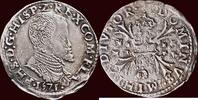 1/10 Philipsdaalder ZUIDELIJKE NEDERLANDEN (SOUTHERN NETHERLANDS) - GRAAFSCHAP VLAANDEREN - PHILIPS II, 1555-1598 - 1571, Brugge -